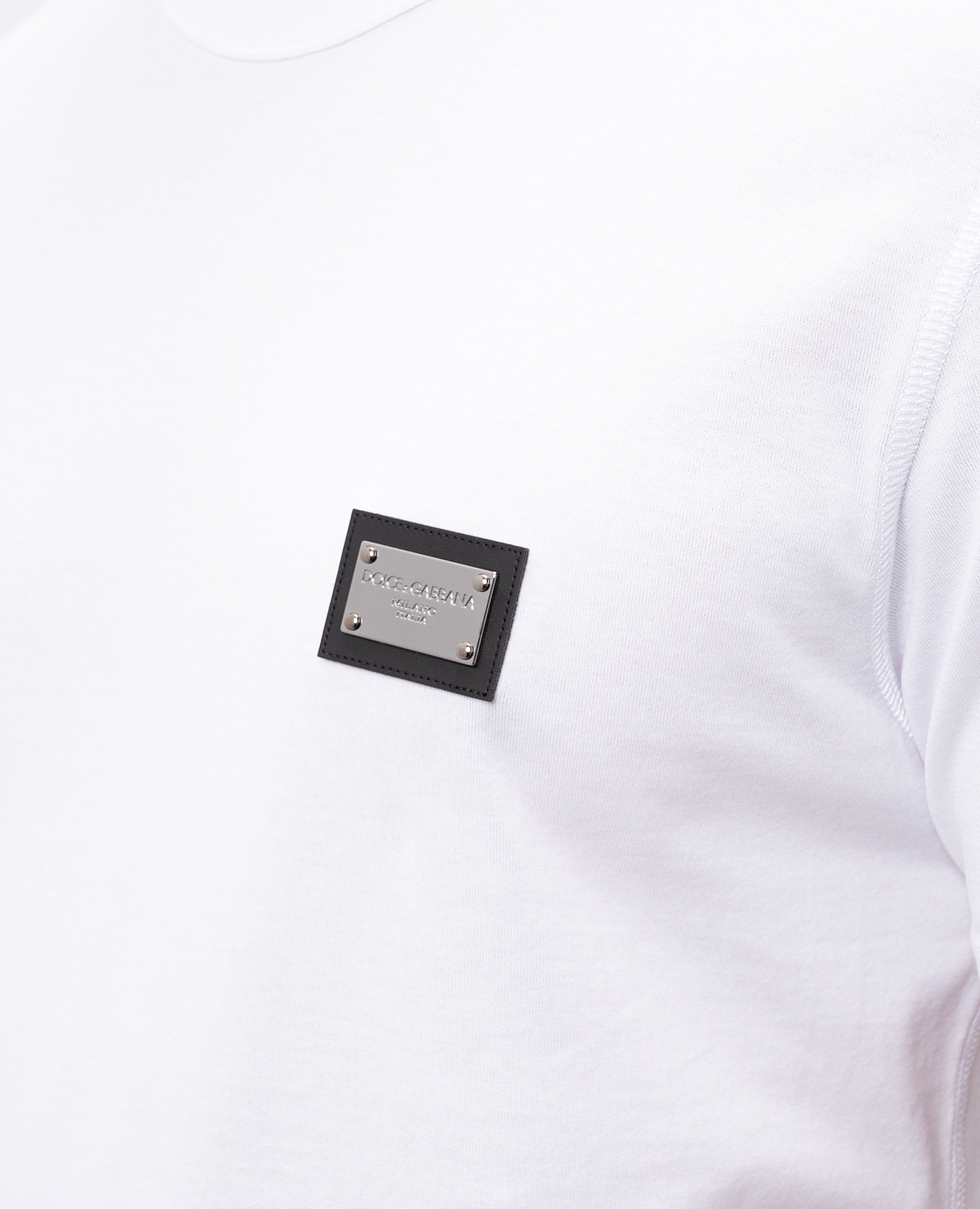 

White t-shirt with metallic logo Dolce&Gabbana
