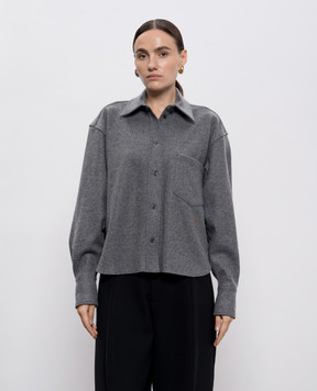 Victoria Beckham Gray wool and cashmere shirt 1425WSH005238G