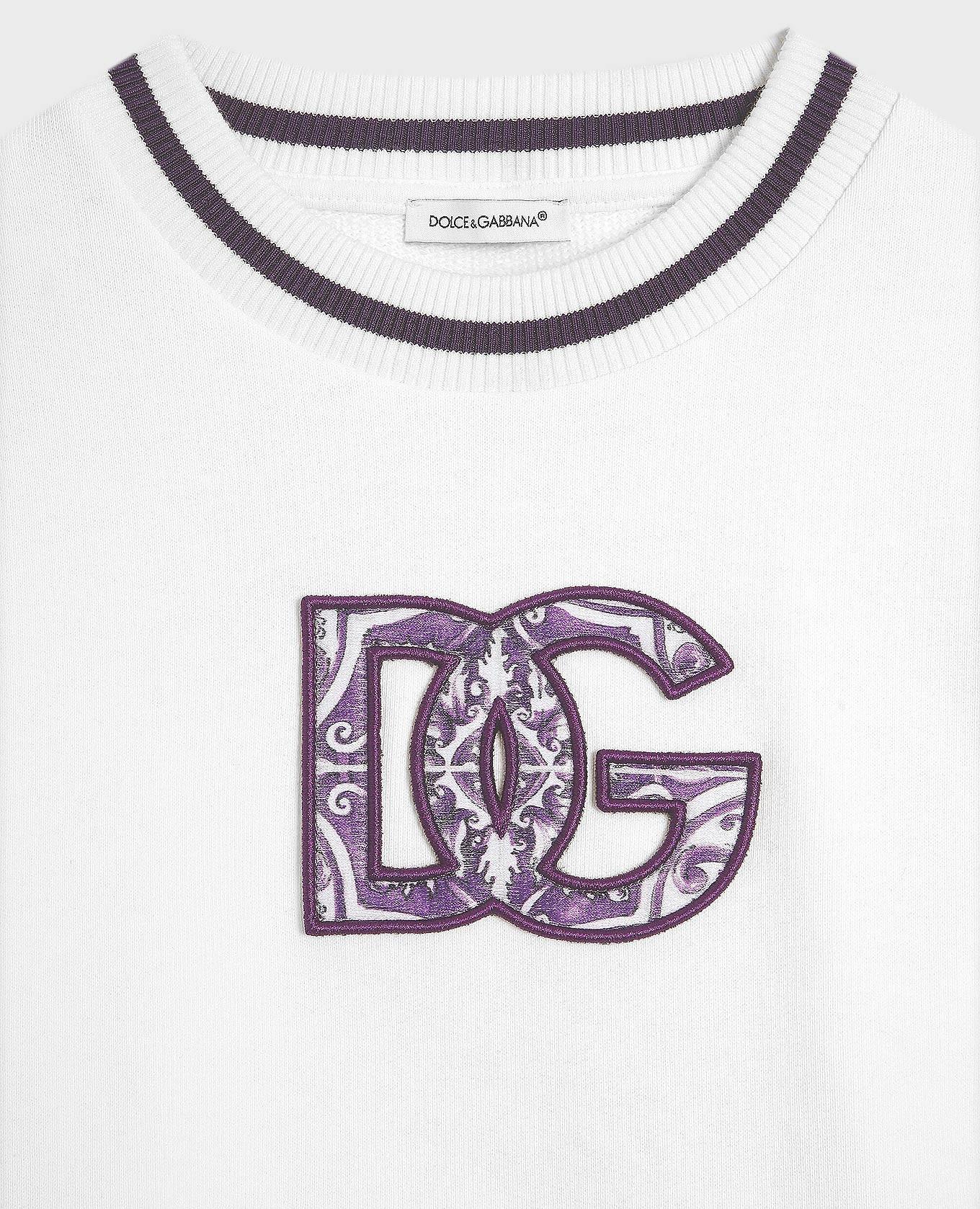 

Children's white sweatshirt with DG logo Dolce&Gabbana