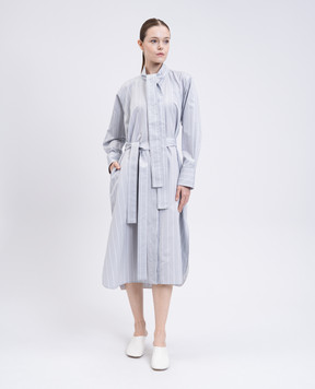 PROENZA SCHOULER Phillipa Gray Striped Silk Shirt Dress R2533020SC101