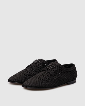 Dolce&Gabbana Black braided derby shoes A10863A9L64
