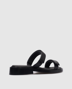 Ann Demeulemeester Black leather flip-flops Len 2401WS03LT135