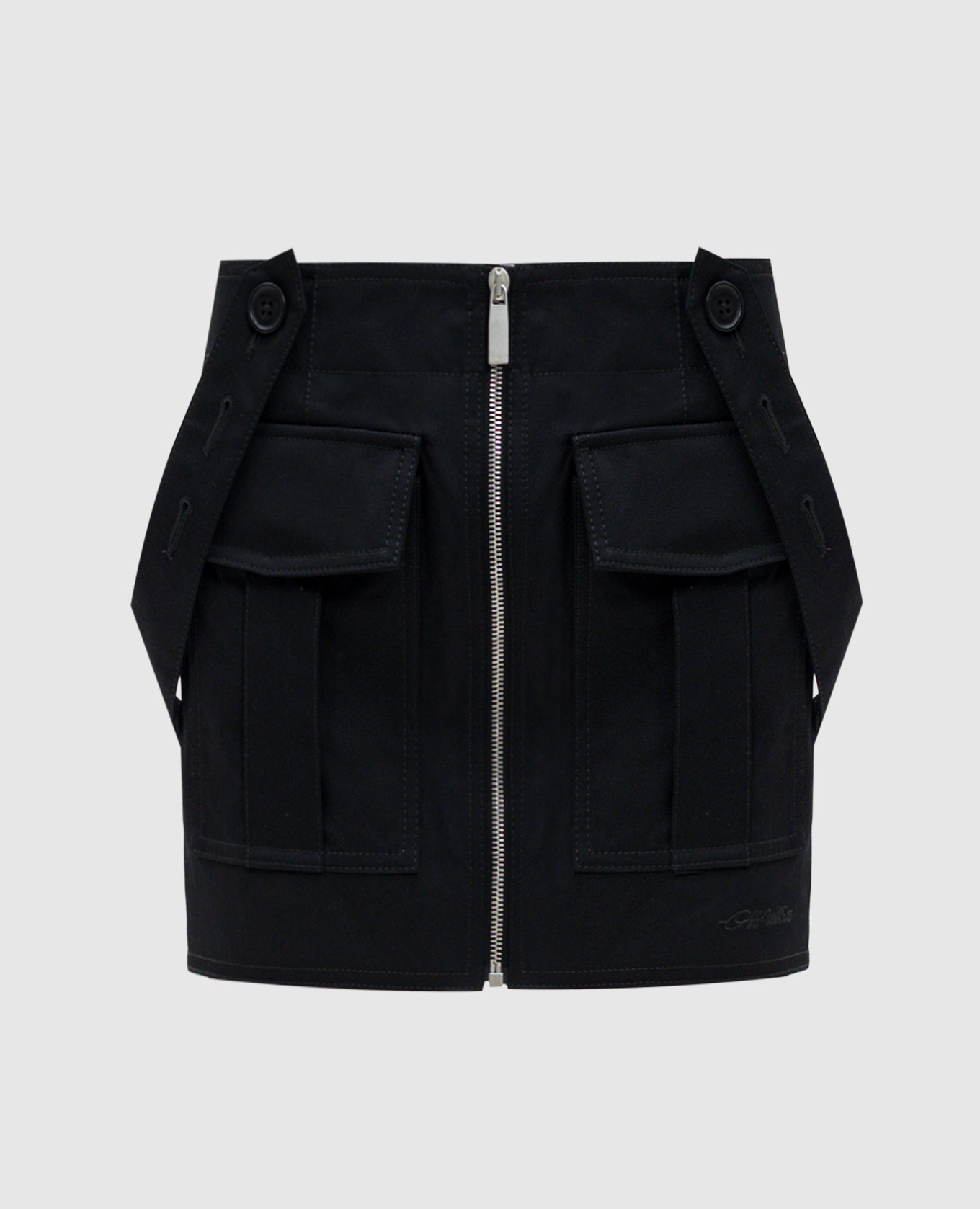 

Black cargo skirt with logo embroidery Off-White