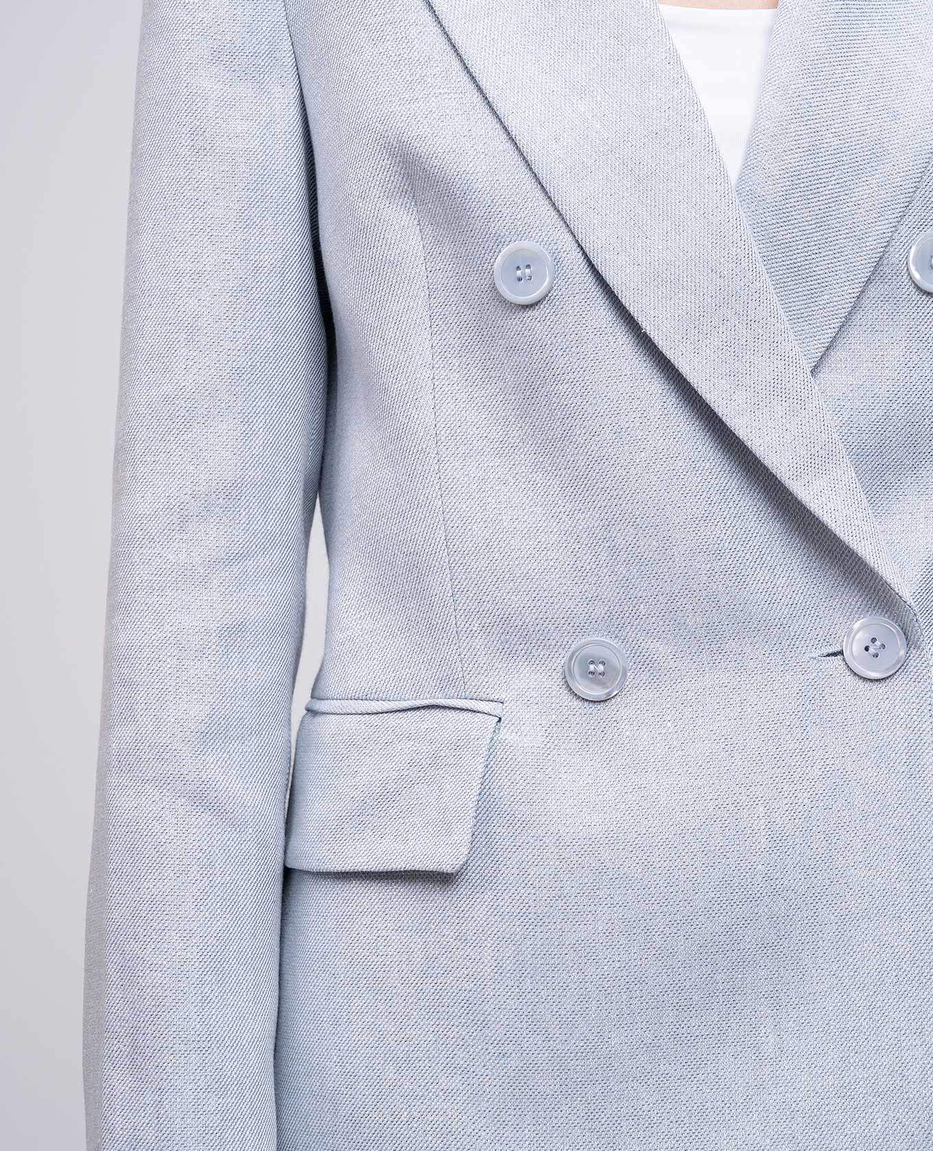 

Blue double-breasted jacket with lurex Peserico, Light blue