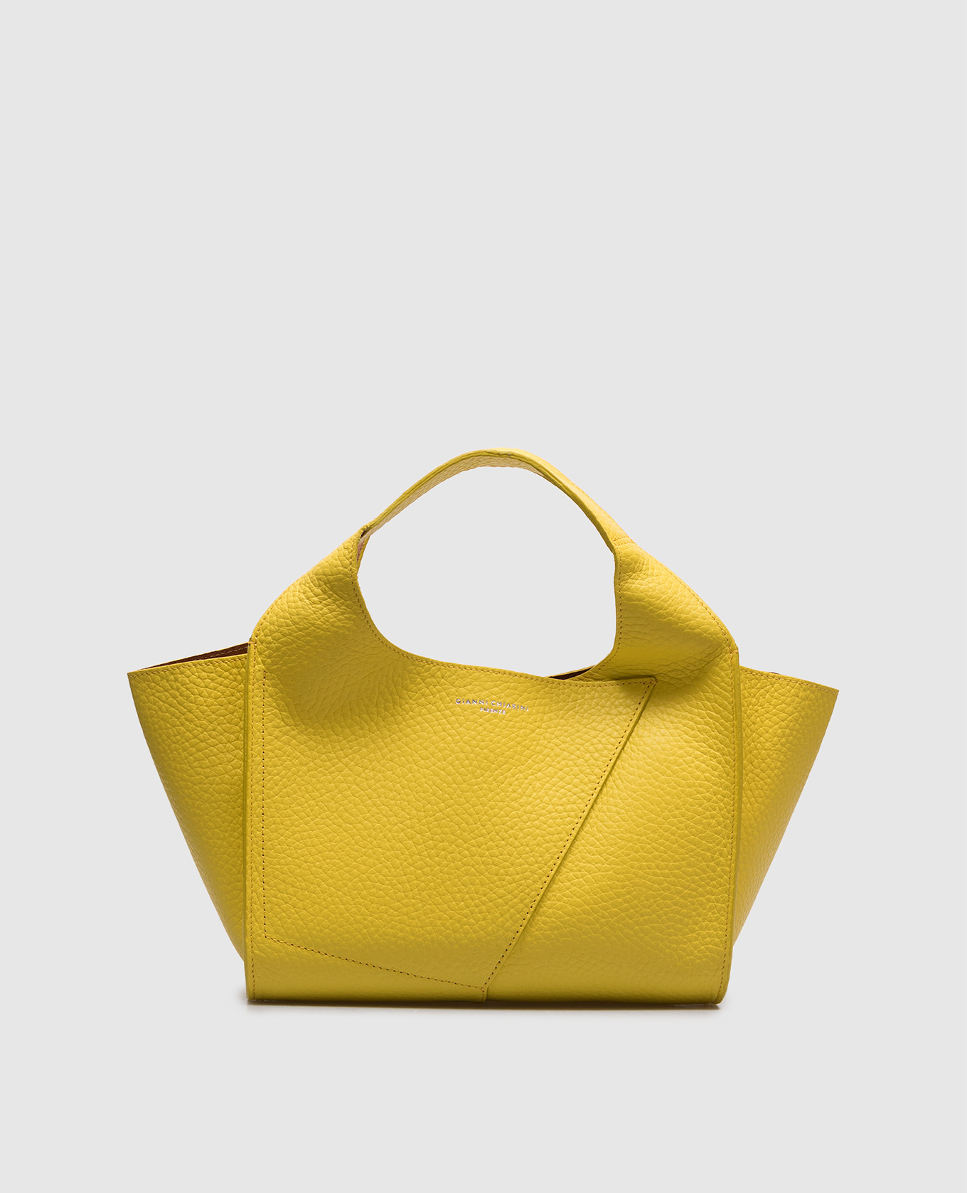 Yellow leather tote bag EUFORIA Gianni Chiarini