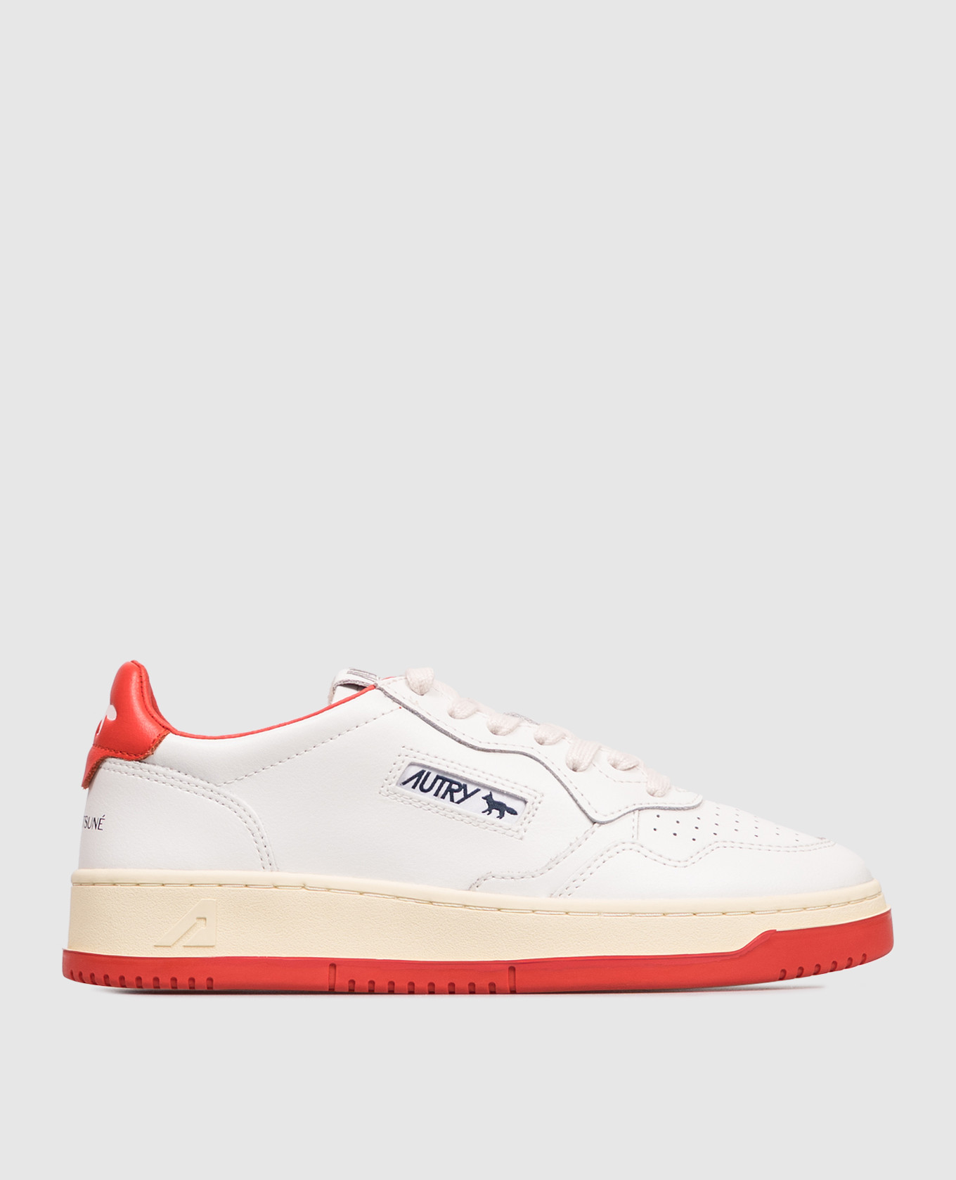 Maison Kitsune MEDALIST white leather sneakers AUTRY