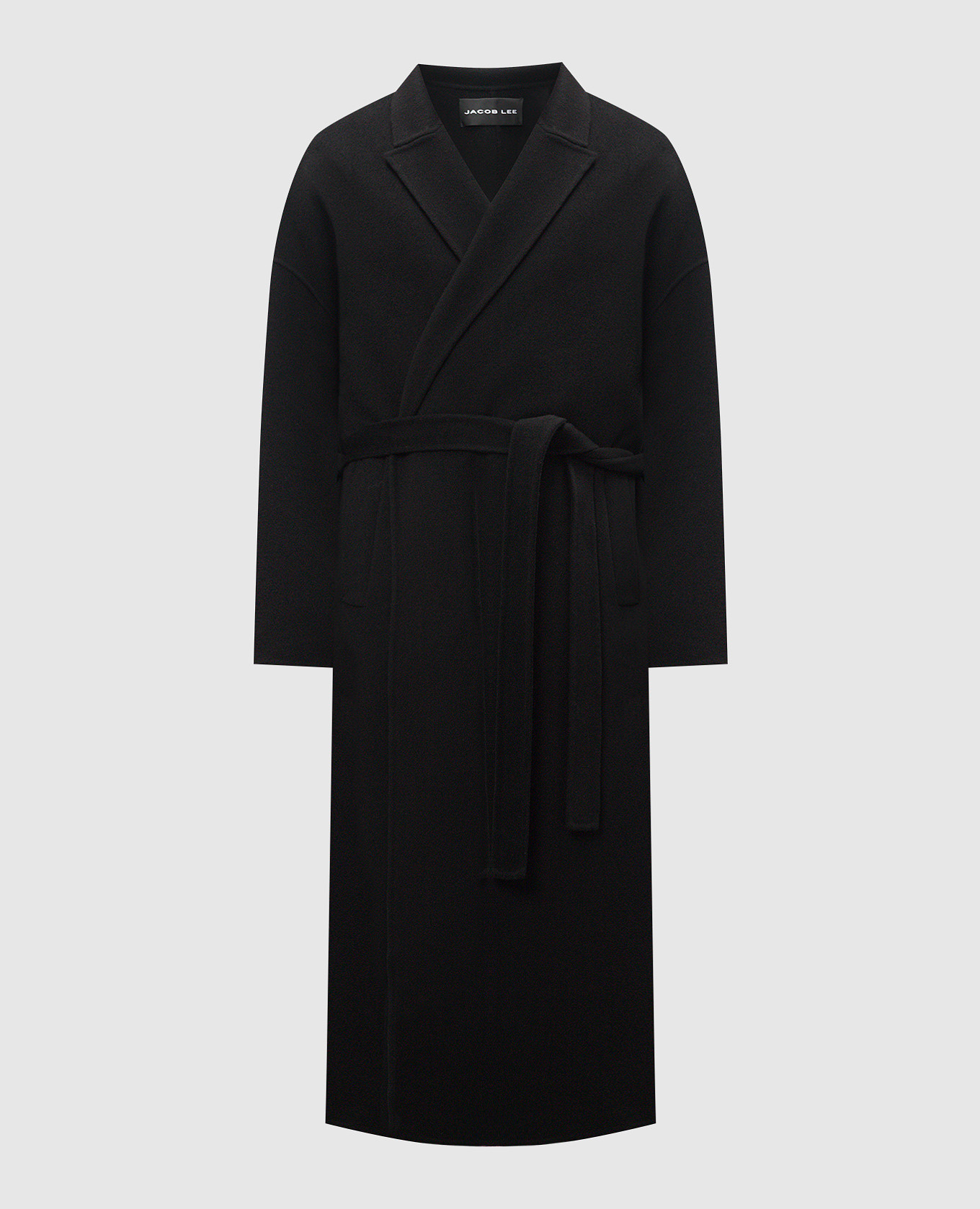 

Black wool and cashmere smelling coat Jacob Lee