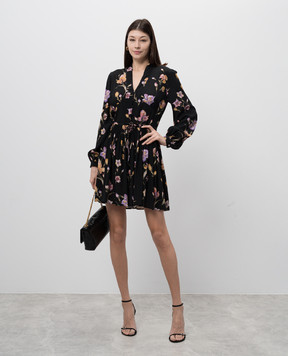 Twinset Black floral print mini dress 251TP2773