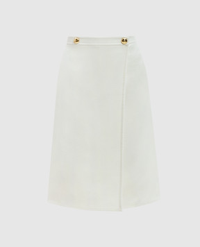 Valentino A white skirt made of wool and silk 5B3RABG51CF