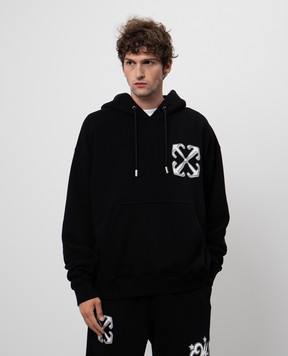 Off-White Dragon logo hoodie in black OMBB085F24FLE00I