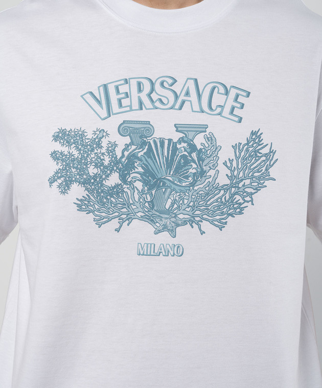 関税込 ヴェルサーチェ Tシャツ ユニバーシティ コーラル 刺繍 関税込 ヴェルサーチェ Tシャツ ユニバーシティ コーラル 刺繍
