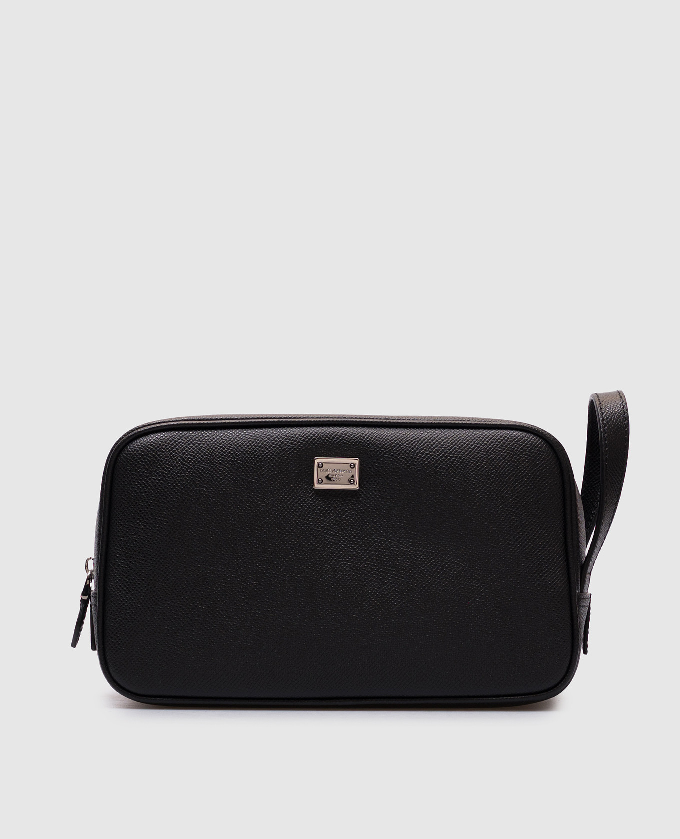 

Black leather toiletry bag with logo Dolce&Gabbana