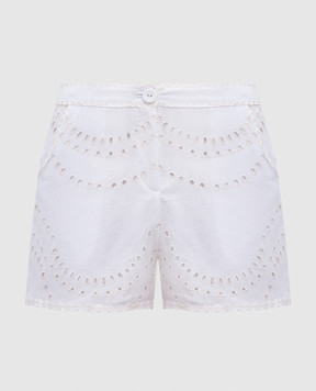Charo Ruiz Drea white embroidered linen shorts 254500