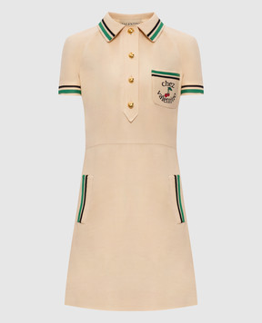 Valentino Beige wool and silk mini dress 7B3VAFN01CF