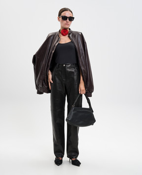 Magda Butrym Black leather pants LEATHER18PANTS211725