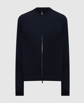 MooRER DEAN blue wool and cashmere cardigan DEANWS3