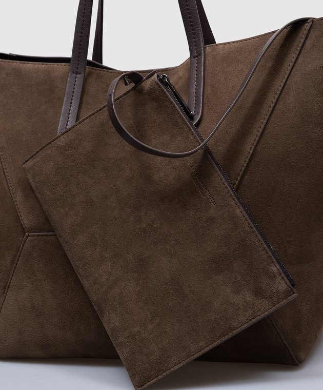 トートバッグ CUCINELLI 242MBDLD2571 BC DUO BAG IN SUEDE WITH MONILI Brunello Cucinelli BC Duo bag in suede with monili | REVERSIBLE