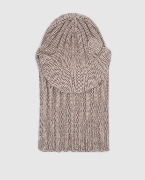 Moncler Beige balaclava with wool J20933G00005M2039