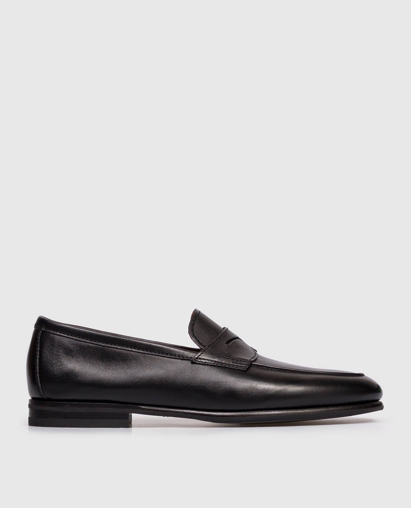 

Black leather loafers Santoni