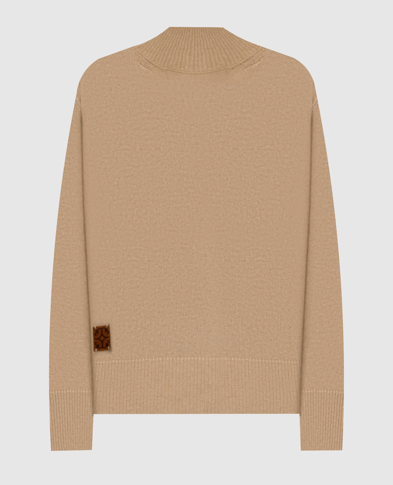 Quinges beige sweater with wool and cashmere Momoni