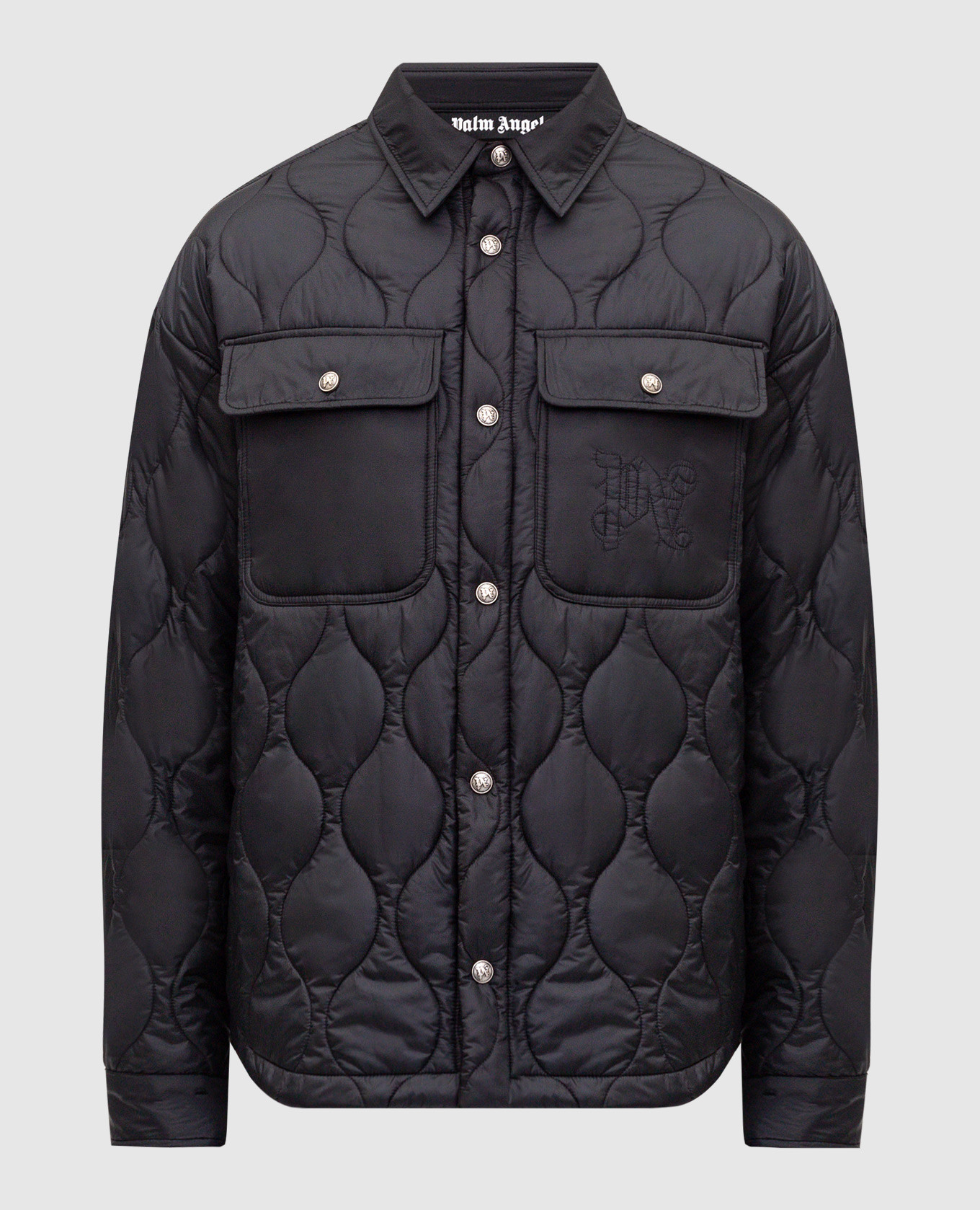 Palm Angels Black jacket with monogram logo