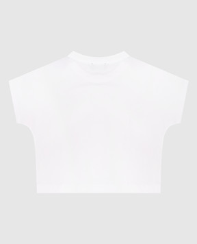 Balmain Children's white T-shirt with logo print BW8A31Z0116410