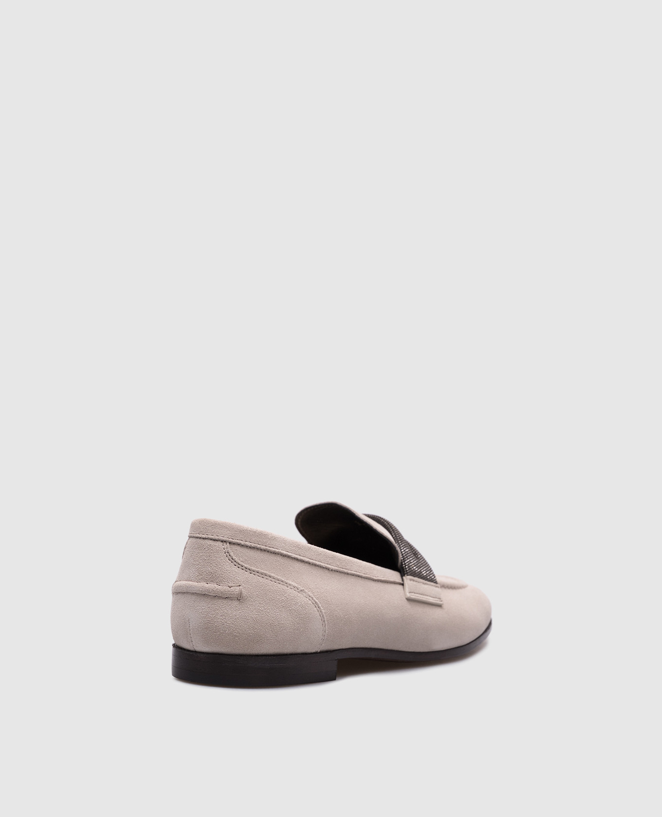 

Gray suede loafers with monil chain Brunello Cucinelli, Grey