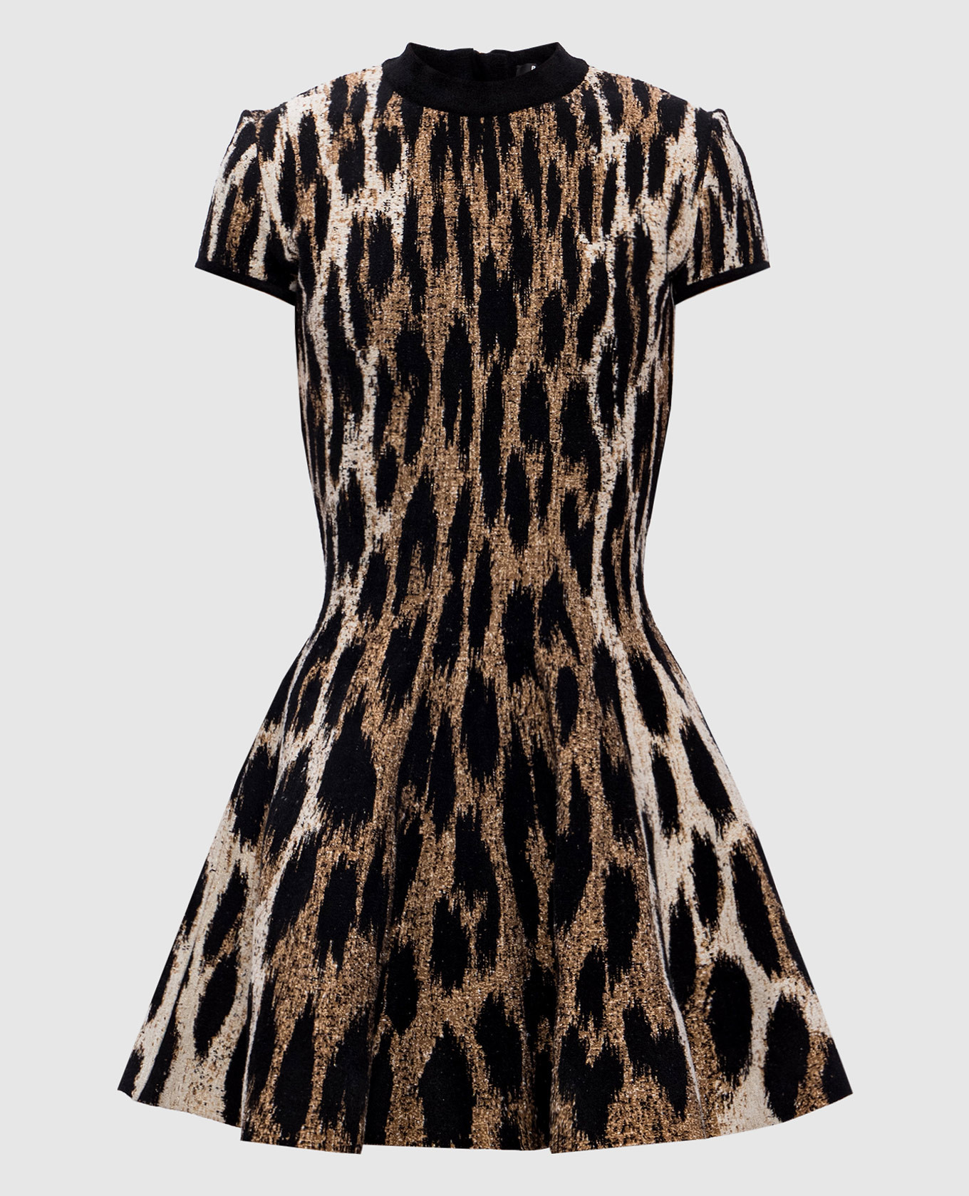 Brown animal print mini dress Balmain