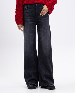 Twinset Grey jeans with logo patch 252TP2550