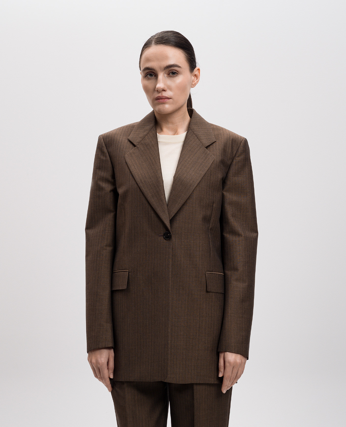 

Vermont brown wool jacket The Row