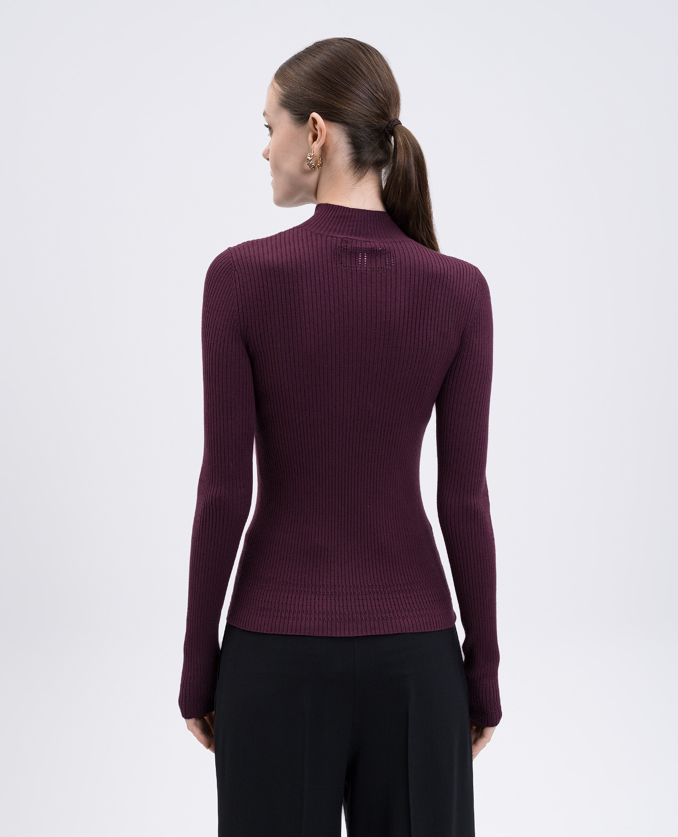 

Purple ribbed golf Twinset, Violet
