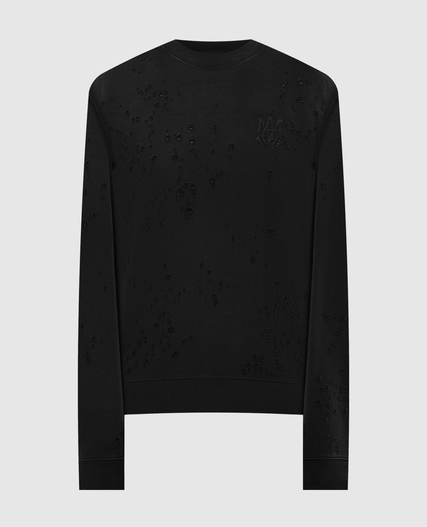 

SHOTGUN black sweatshirt with a vintage effect and logo embroidery AMIRI