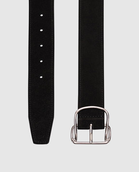 Toteme Black suede belt 252WAM0046LE0027