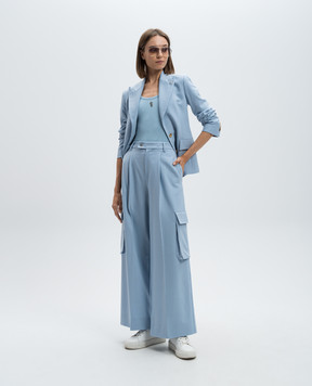 AMIRI Blue cargo pants with wool AWSUAP1001
