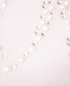 Dondi Pink wool plaid with Swarovski crystals and beads H0000210008