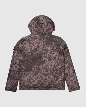Stone Island Children's gray down jacket with removable logo patch 8116418601012