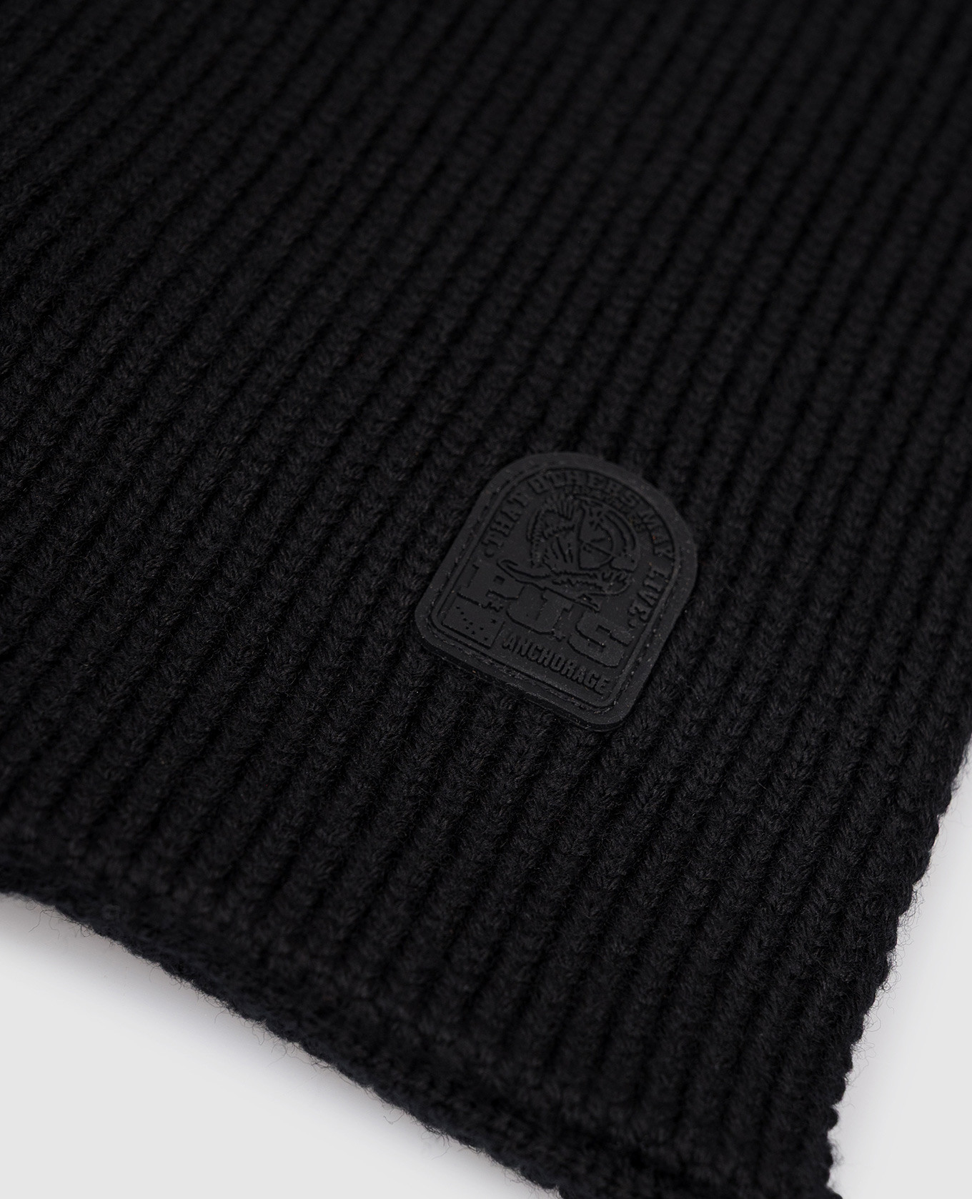 Black merino wool scarf Parajumpers 3