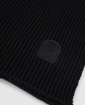 Parajumpers Black merino wool scarf 25WPASCSC12