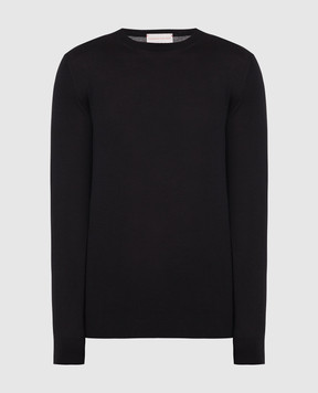 Cashmere&Whiskey Black wool, silk and cashmere jumper MU8191318410R3XL
