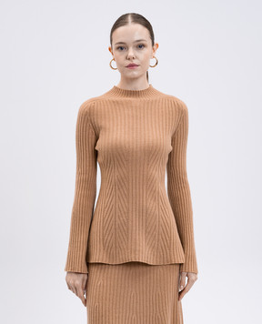 Twinset Brown wool and cashmere jumper 252TP3571