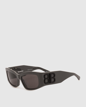 Balenciaga Dynasty D-Frame Gray Logo Sunglasses 794338T0039
