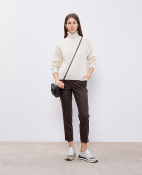 Peserico White alpaca sweater with lurex S99636F05A9249