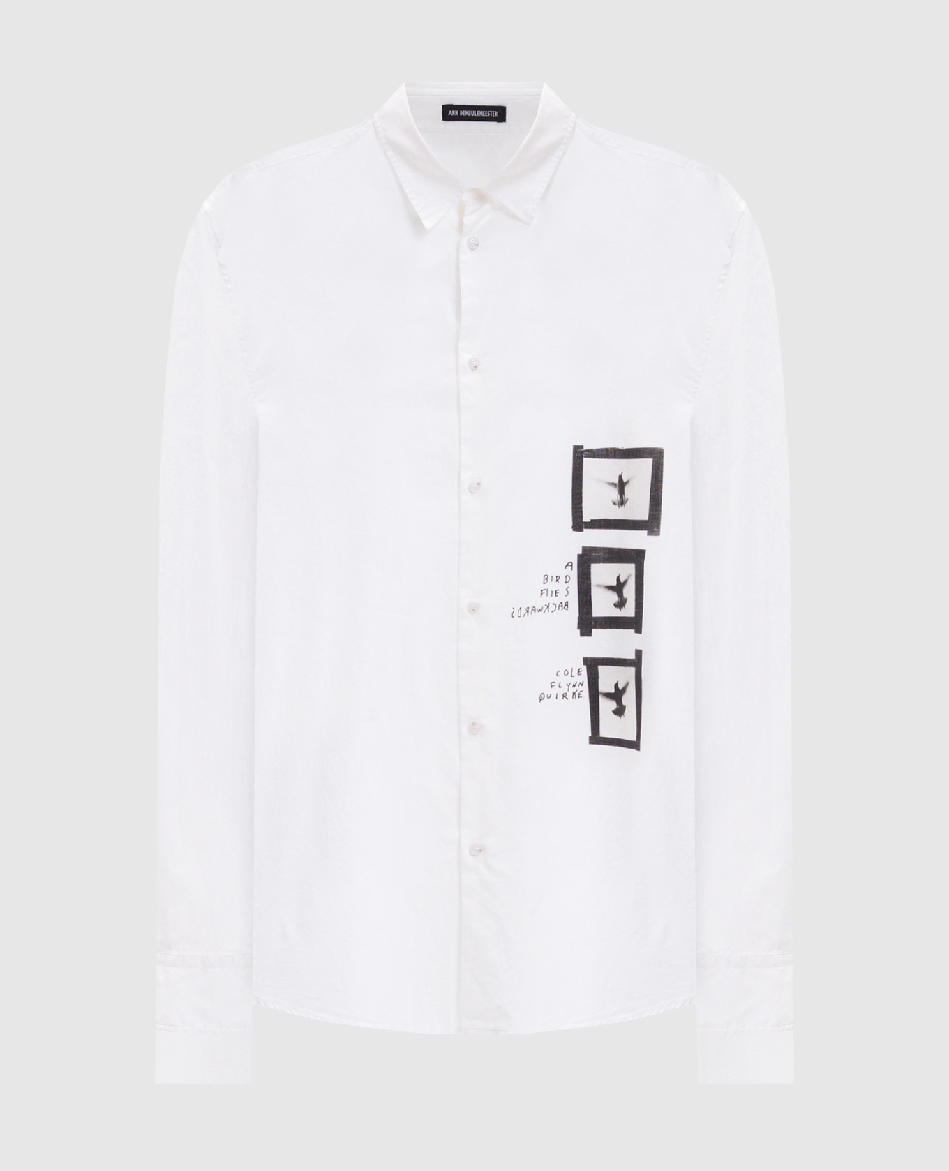 

Andre white shirt with print Ann Demeulemeester