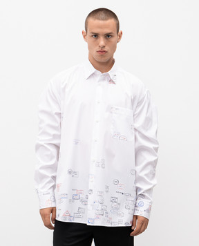 Vetements White shirt with print UH76SH150Wm