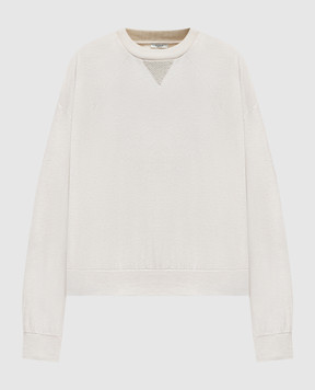 Peserico Beige sweatshirt with monil chain S12512J02379A