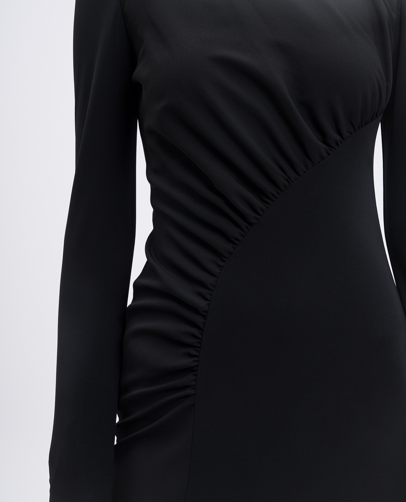 Black maxi dress with drape Twinset 5