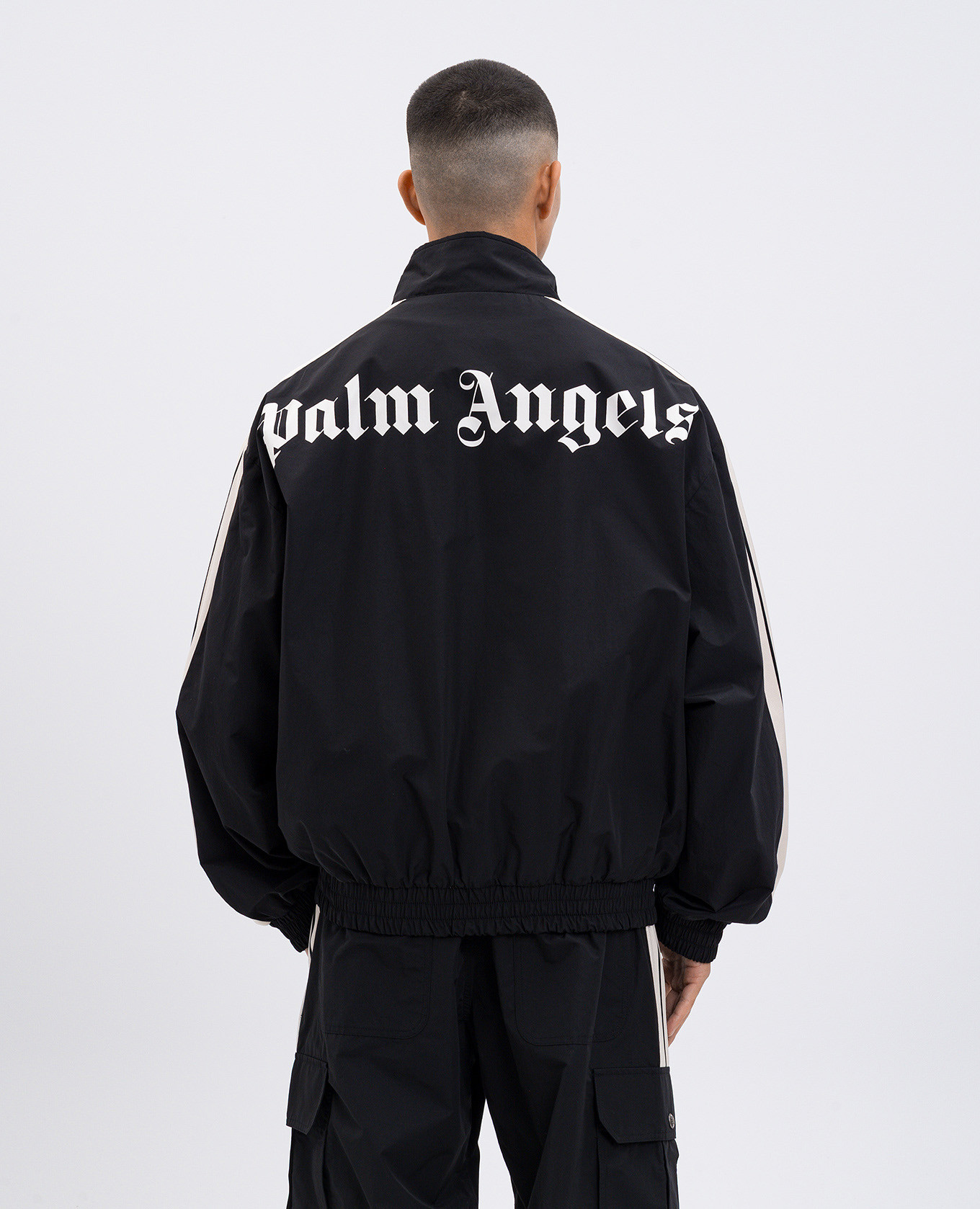

Black sports jacket with logo Palm Angels