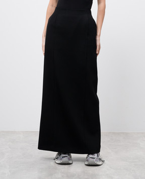 Balenciaga Black wool maxi skirt 814081TPT24