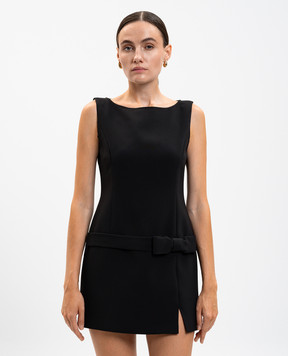 Twinset Black mini dress with logo 252TP2306