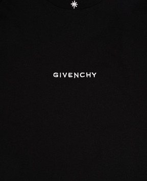 Givenchy Children's black T-shirt with embroidered logo H307334